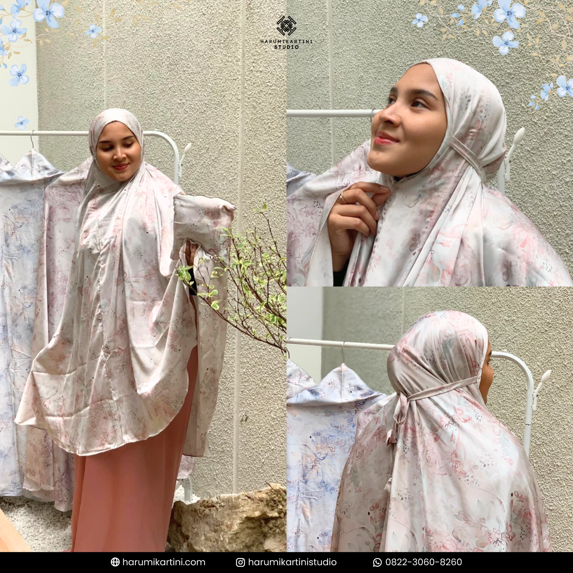 Jasa Maklon Mukena & Hijab Custom Premium | Harumi Kartini Studio
